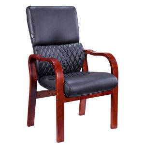 Кресло для посетителей Everprof President Wood CF экокожа