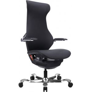 Эргономичное кресло Everprof Atom Black Экокожа Черный